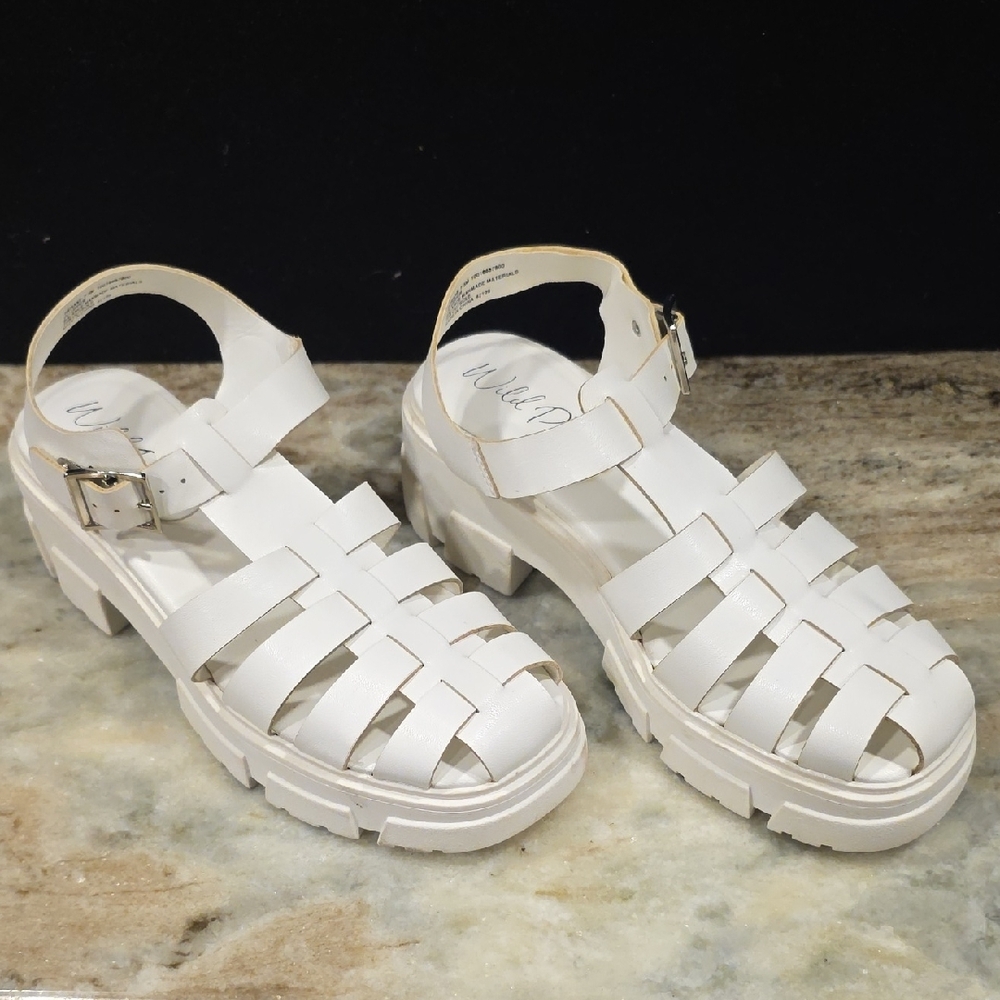 Wild Pair White Women's Sandals - Picture 2 of 5